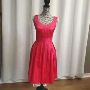 Pink Fit and Flare Dress